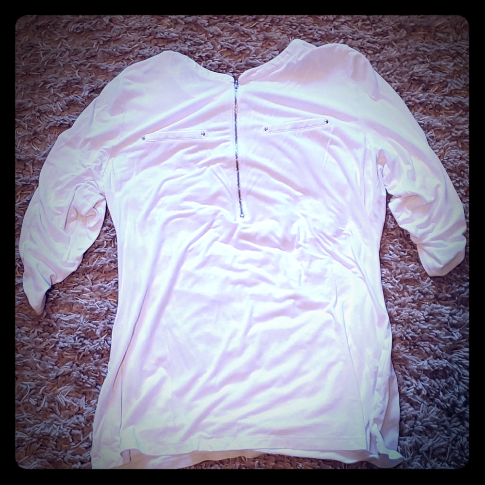 NY & CO white zippered top